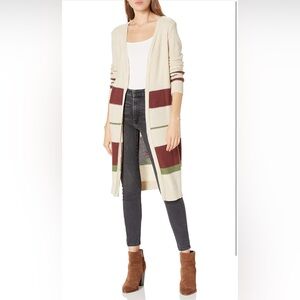 NEW Roxy Women’s Violet Breeze Cotton Blend Long Cardigan Sweater Size Large